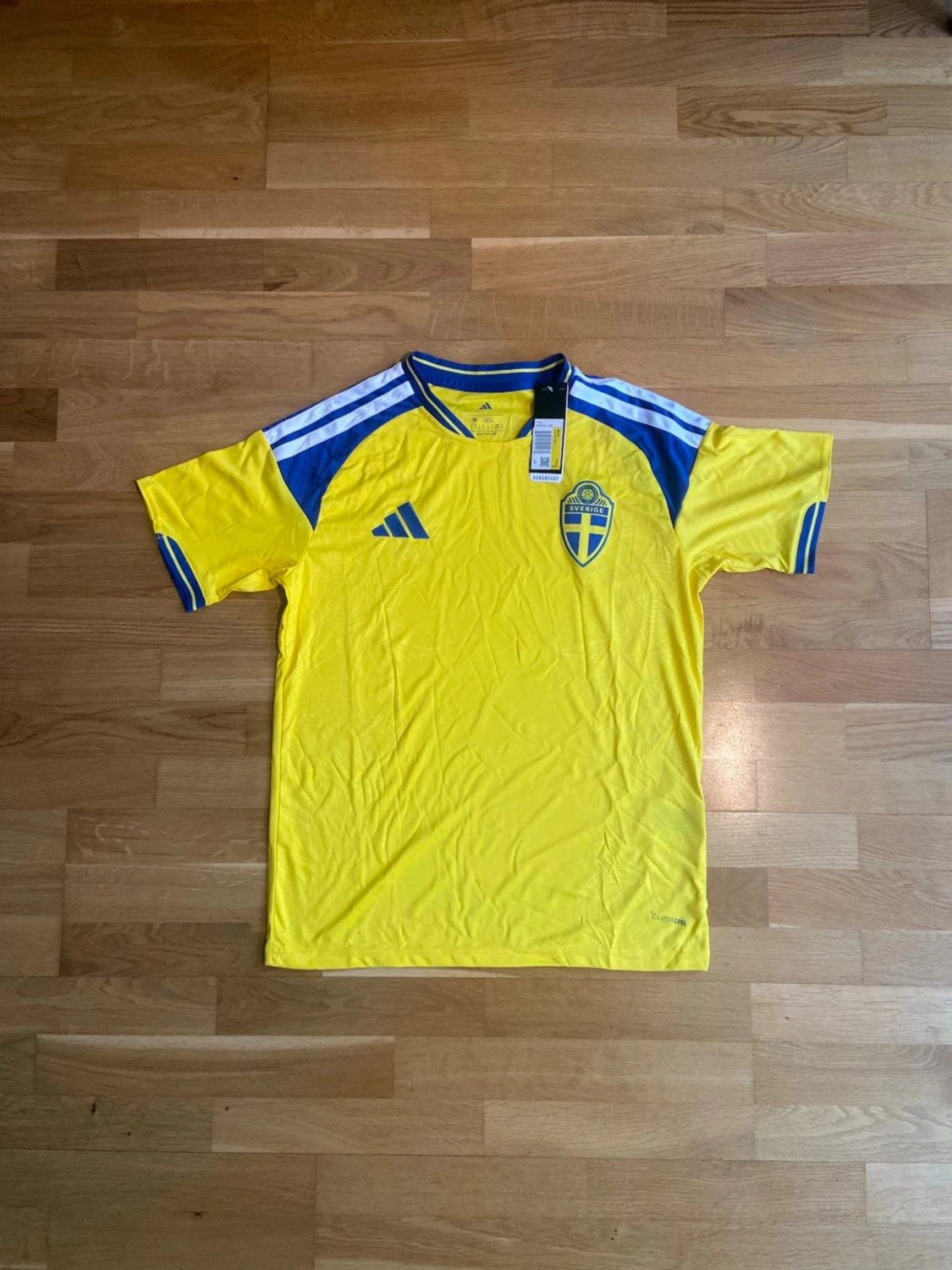 Sverige fotbollströja Adidas gul/blå