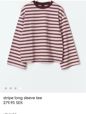 Randig långärmad topp rosa/brun - Mycket bra kvalité!!