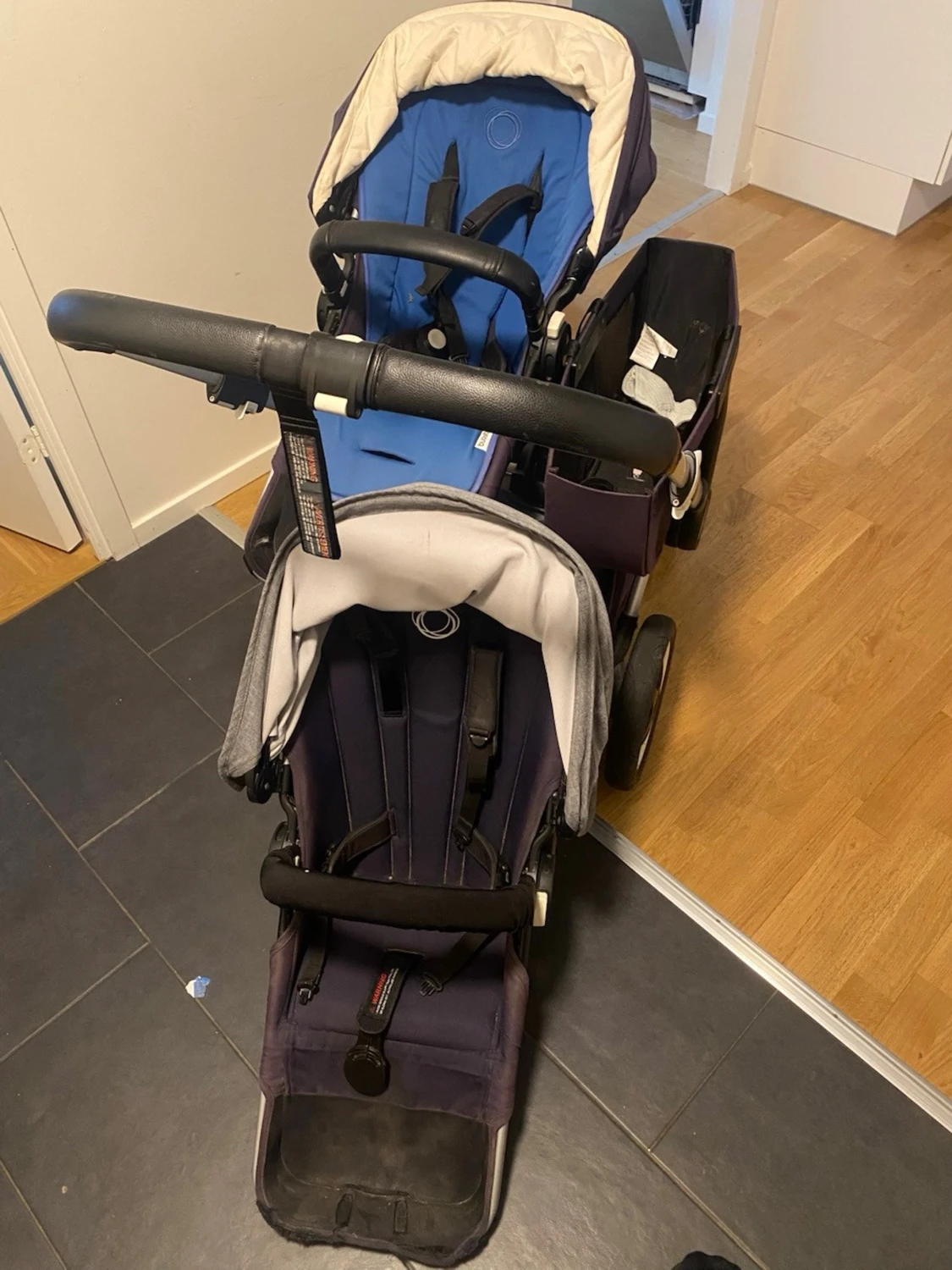 Bugaboo Donkey syskonvagn lila/blå - 1