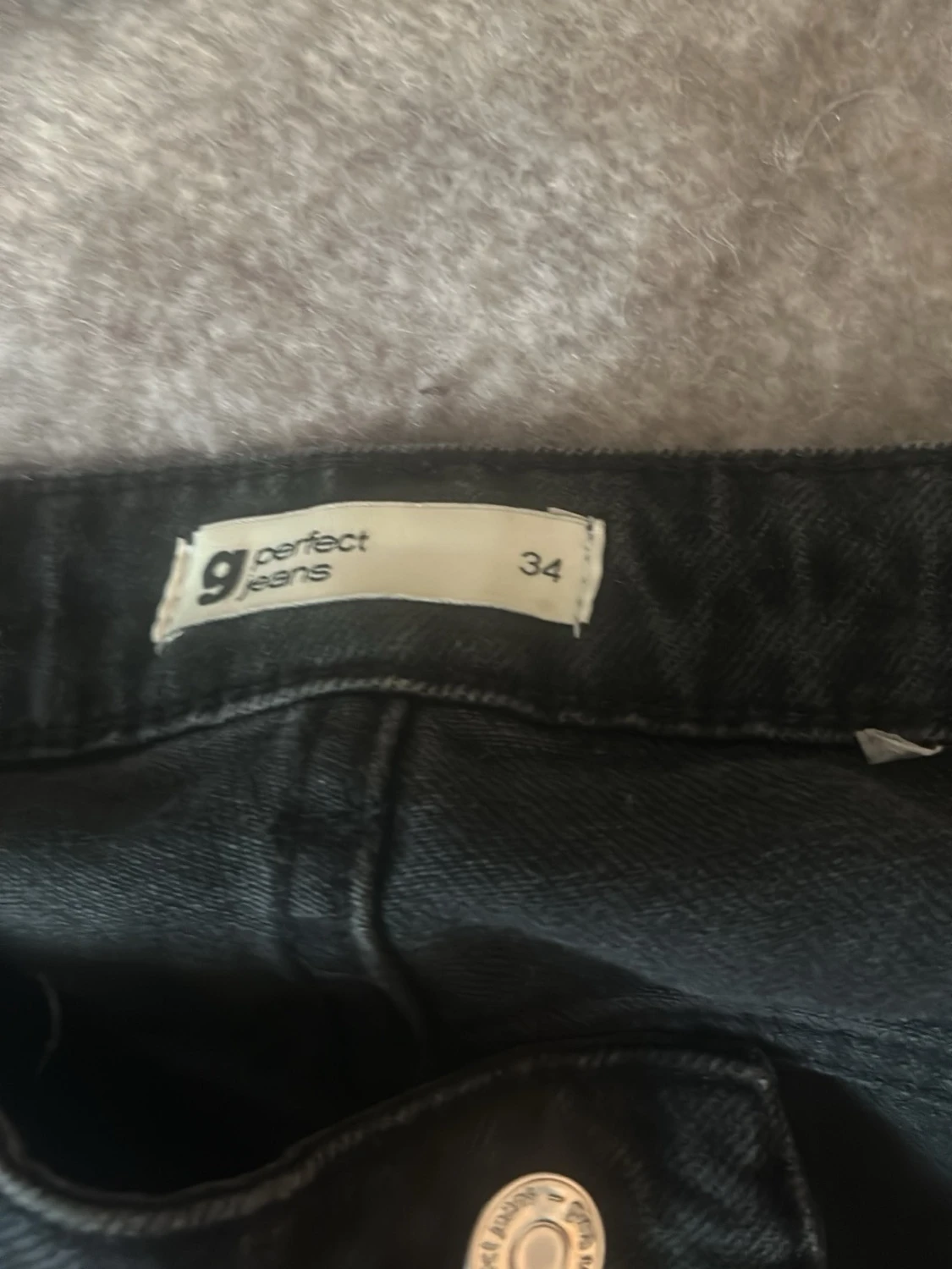 Svarta raka jeans med hög midja - 3
