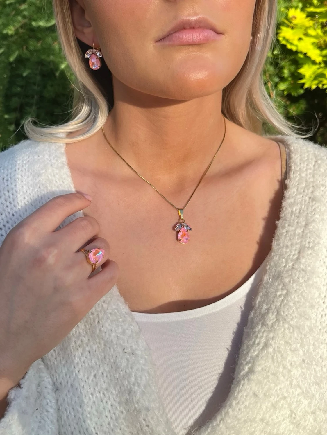 Smyckesset Light Rose Crystal - 3