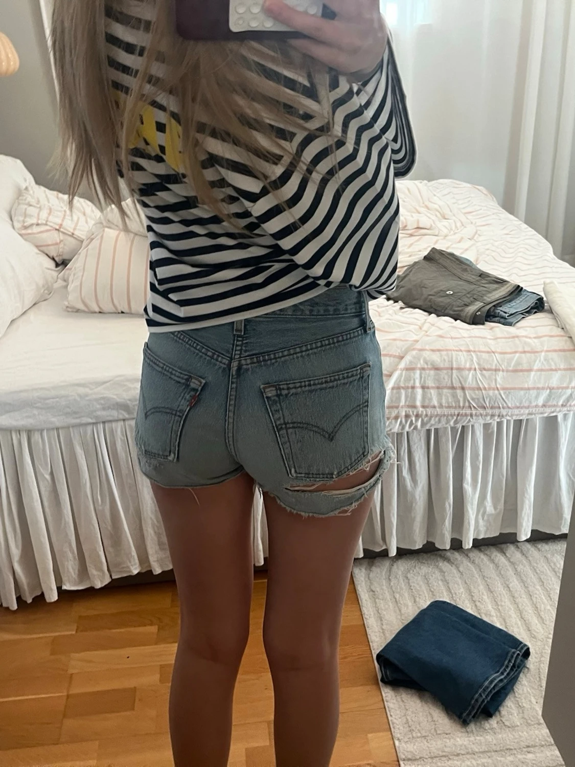 Levi's blå jeansshorts - 2