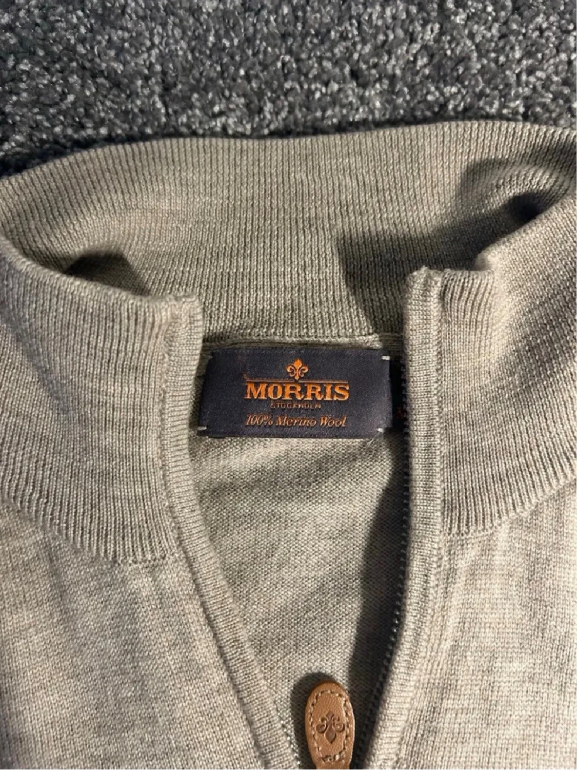 Beige halvzip tröja från Morris - 2