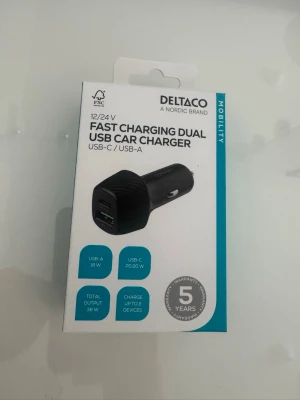 Adapter bil USB-C/ USB-A - Helt ny, förpackning ej bruten 