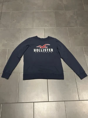Hollister sweatshirt - Säljer en mörkblå sweatshirt från Hollister då jag inte använder den längre. Fint skick, inga defekter. 