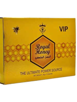 Honey Packs-12st Royal Honey - Royal Honey VIP honungspåsar 12. Den innehåller libido och Viagra, vilket ökar testosteron i kroppen, högre sexlust samt sexprestation. Man håller sig mycket länge i sängen, funkar för både män och kvinnor.  Denna kraftfulla honungsblandning är framtagen för att ge dig extra energi, uthållighet och ett ökat välbefinnande i vardagen. Med noggrant utvalda ingredienser som traditionellt använts för att stödja vitalitet och hormonbalans, kan Royal Honey bidra till att du känner dig mer självsäker.