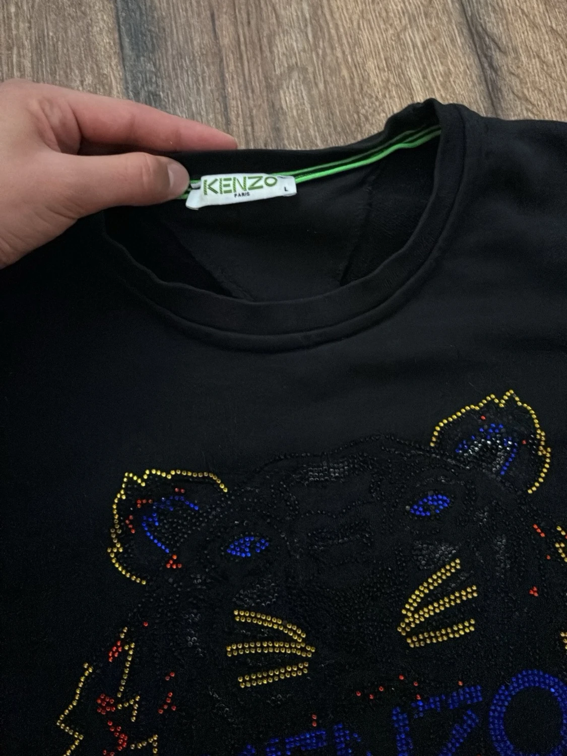 Svart sweatshirt med tiger från Kenzo - 1