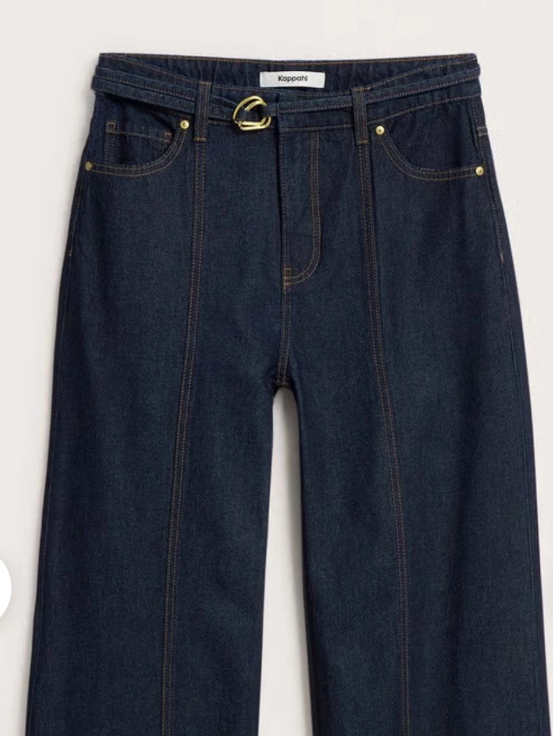 Mörkblå vida jeans  - 3