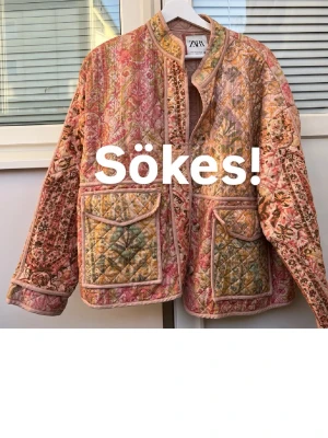 Mönstrad quiltad cardiganjacka Zara - SÖKES i storlek 36/38