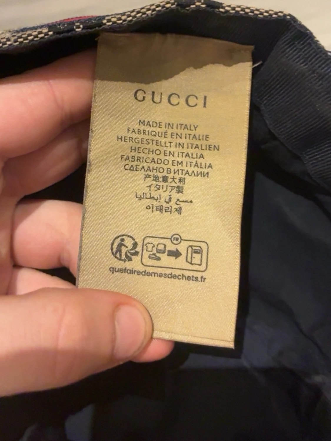 Gucci beige keps med GG-mönster - 3