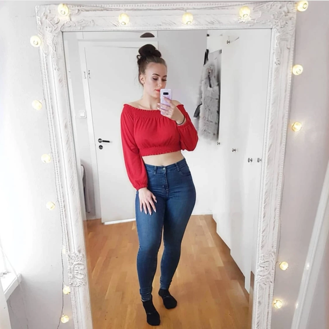 Röd långärmad tröja