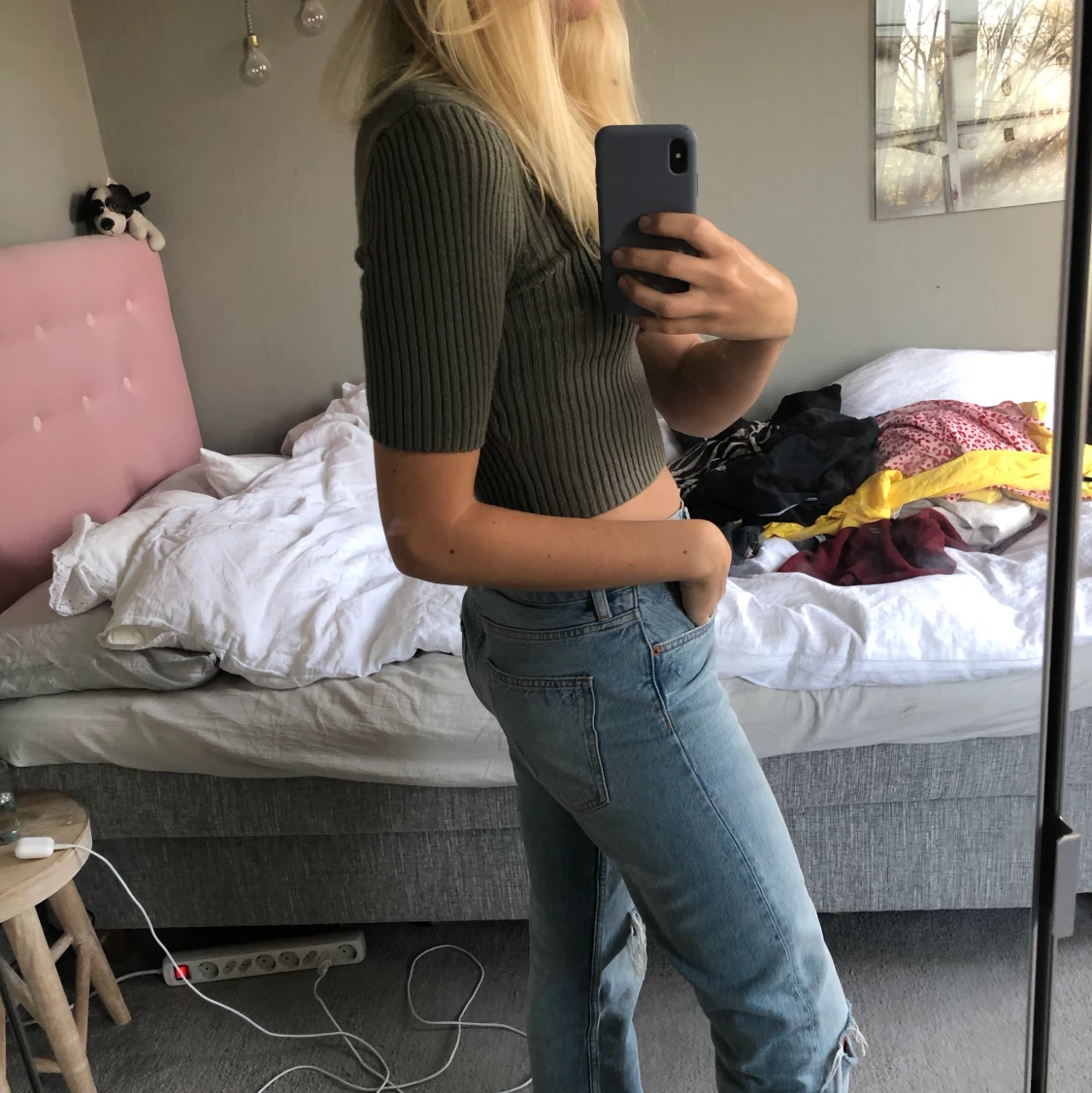 Zara stickad topp st S - 90