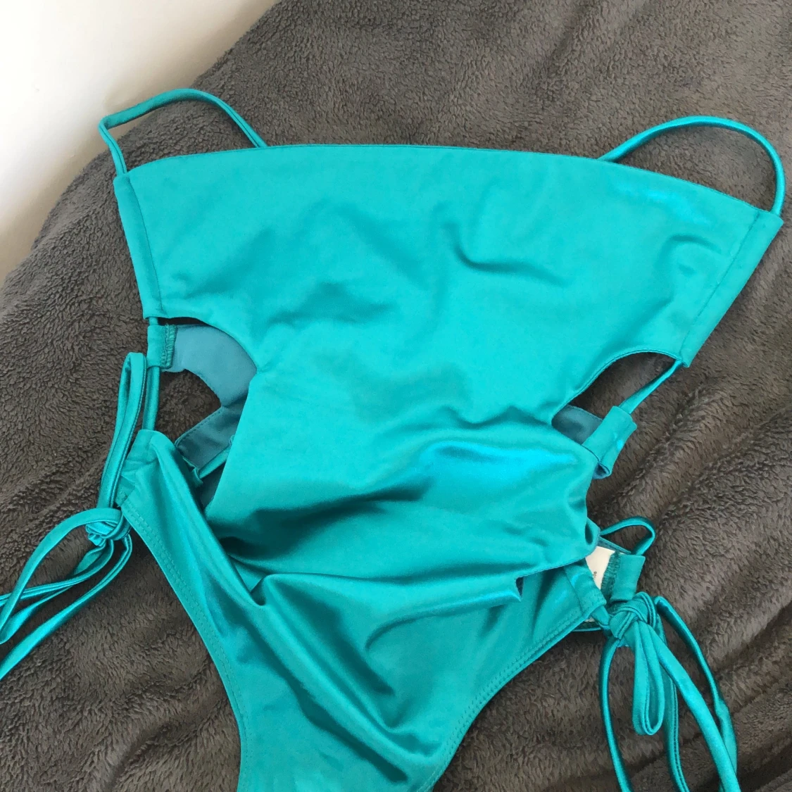 Blå sidenlik body - 91