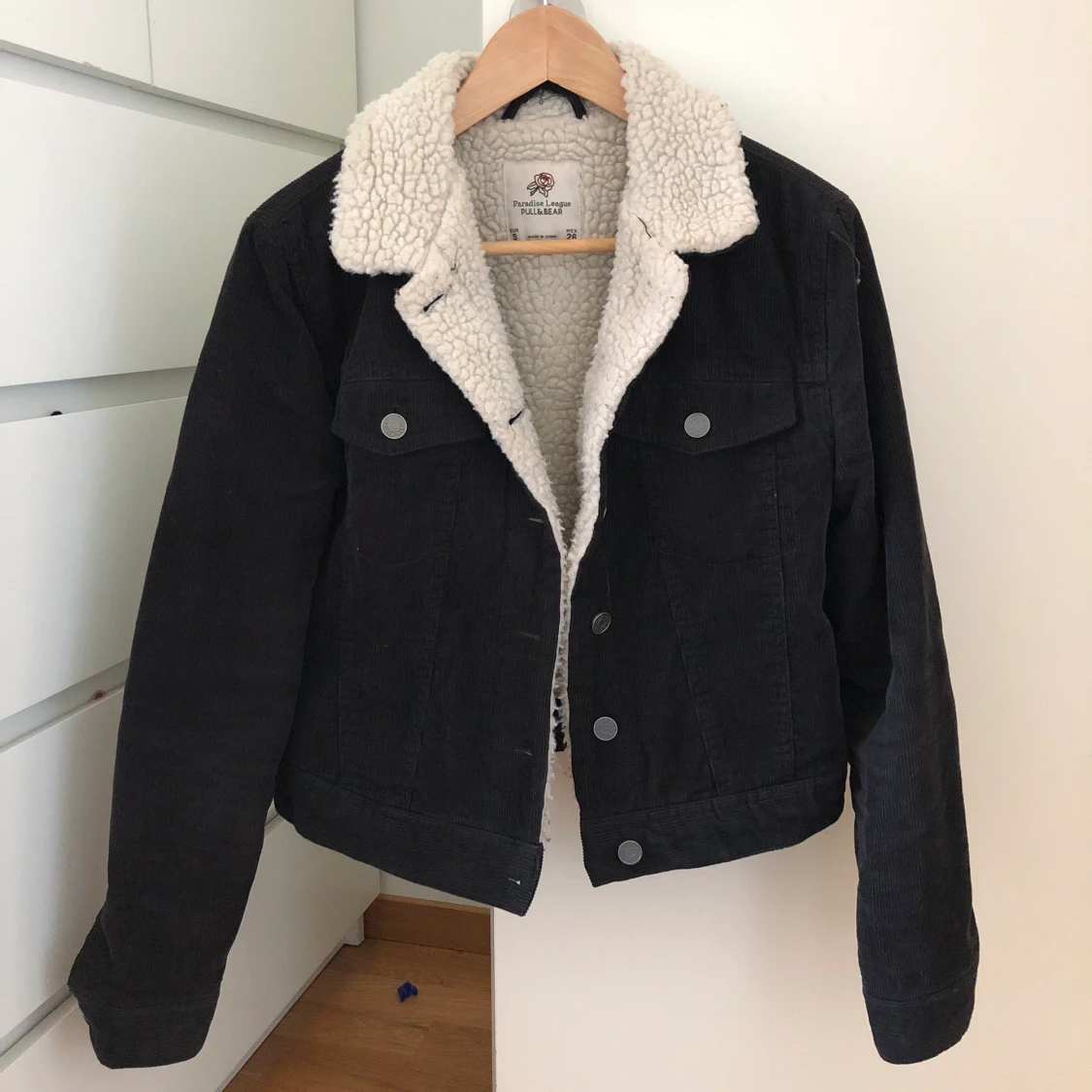 Manchesterjacka med ullkrage - 90