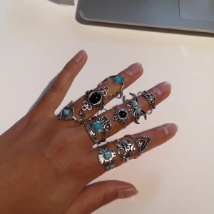 Ringar i olika storlekar  - Är 10 st ringar i olika storlekar. Aldrig använda, säljer pga inte min stil. Köpta från Amazon. Kan mötas i Stockholm eller köpare står för frakt