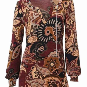 - Blus i hög kvalitet frön Ashley Brooke.  Längd: ca 66 cm.  Material: 97 % Polyester, 3 % Elastan.  Storlek: 36 Ny https://nellasshop.com/products/bohemian-blus