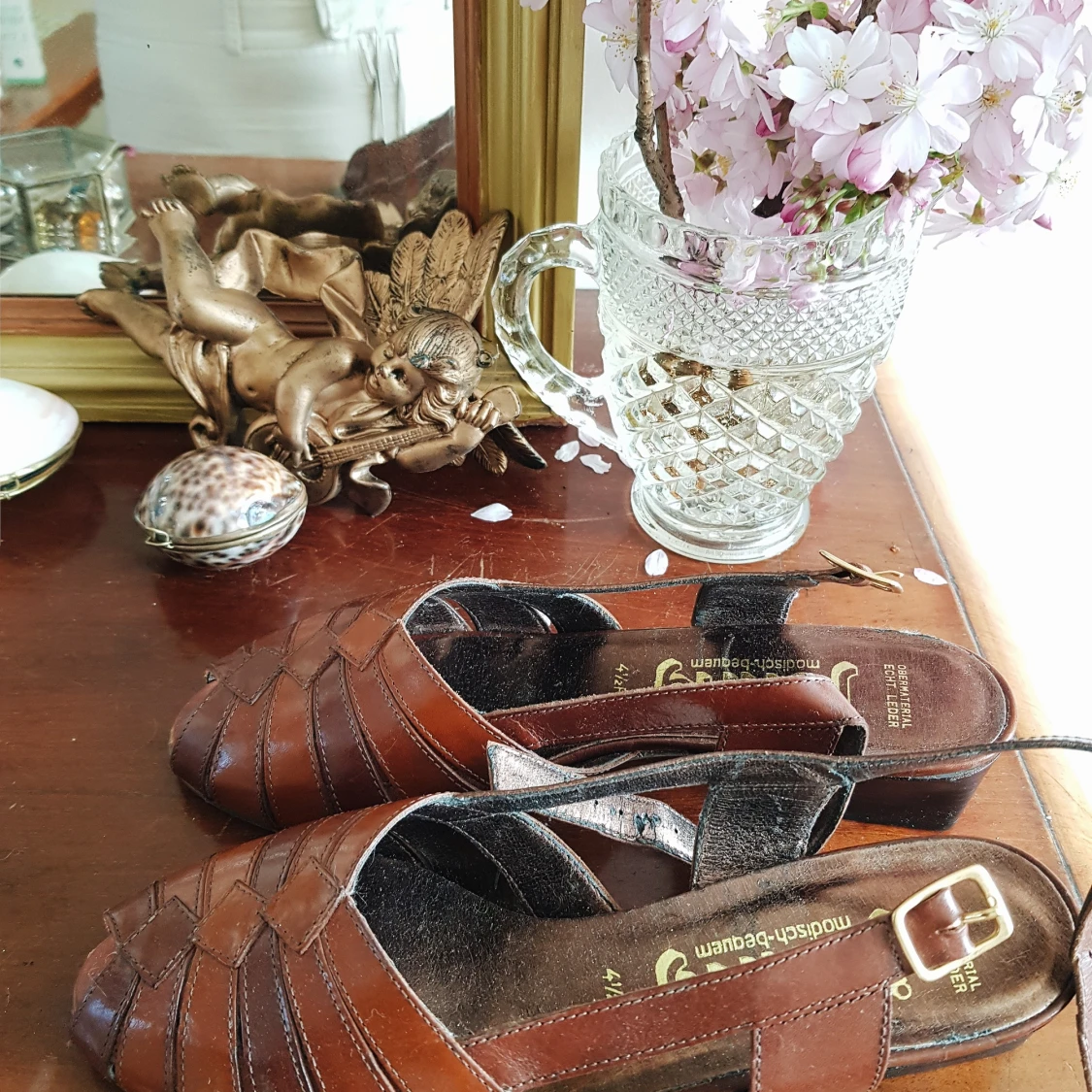 superfina läderskor med klack - 90