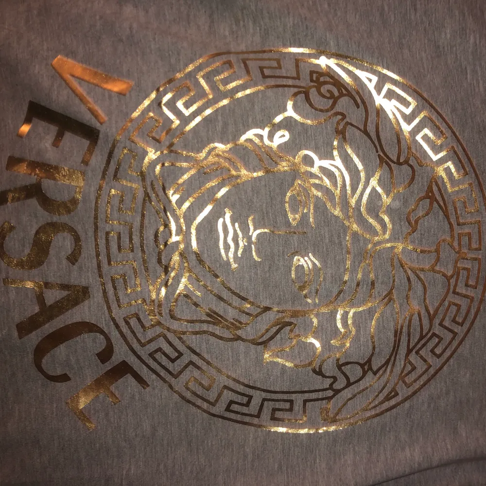 Äkta Versace T shirt köpt på NK. Sparsamt använd i nyskick, säljer pga inte min stil längre. Herrstorlek S. Priset kan diskuteras, möts upp i hela Stockholm eller fraktar.. T-shirts.