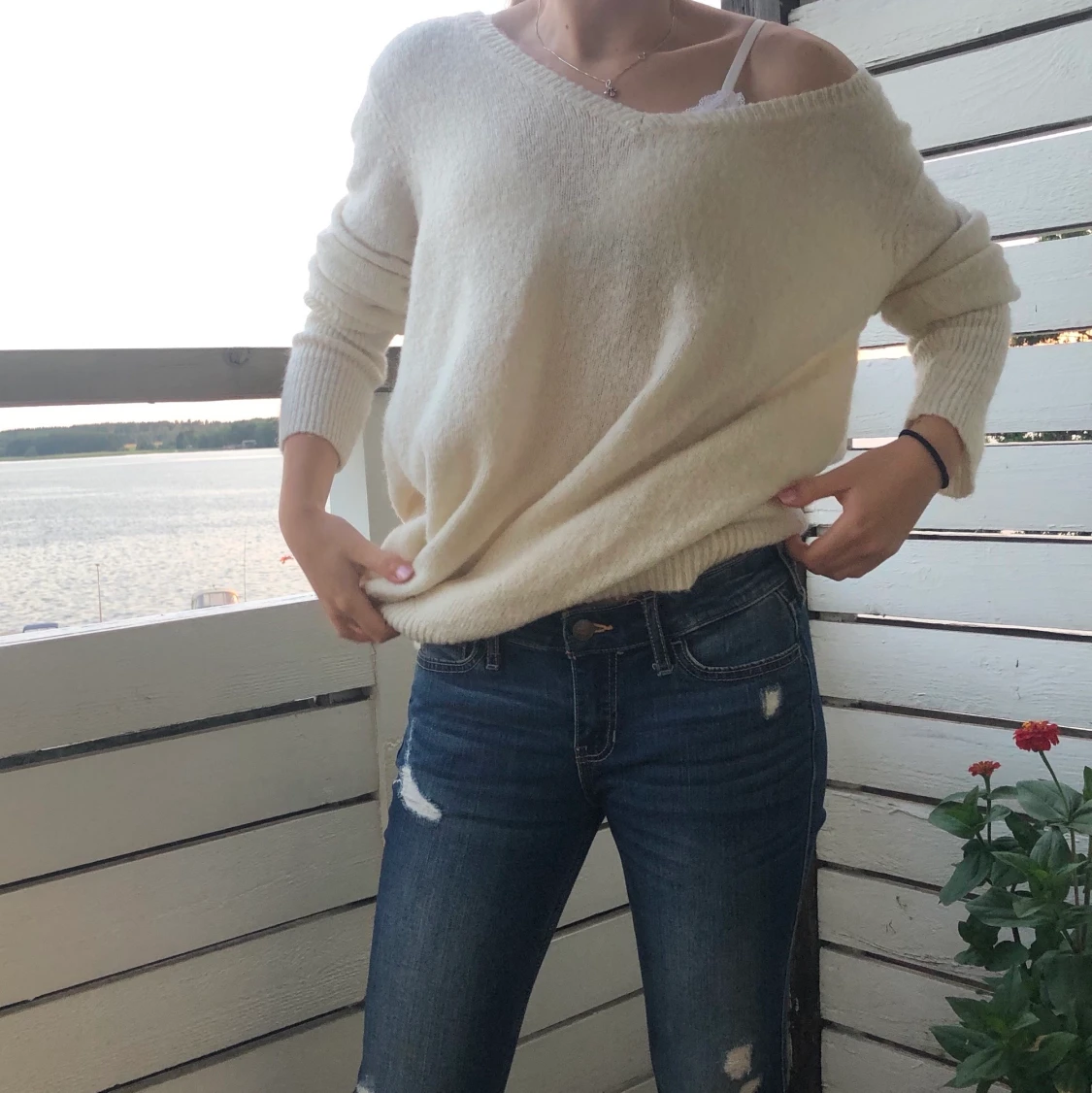 Oversized stickad tröja - 90