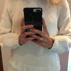 Stickad tröja - Vit snygg stickad tröja från zara