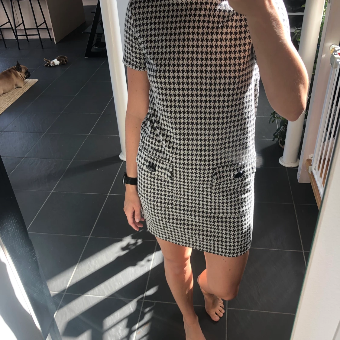 Fin mönstrad vardagsklänning från Zara stl S