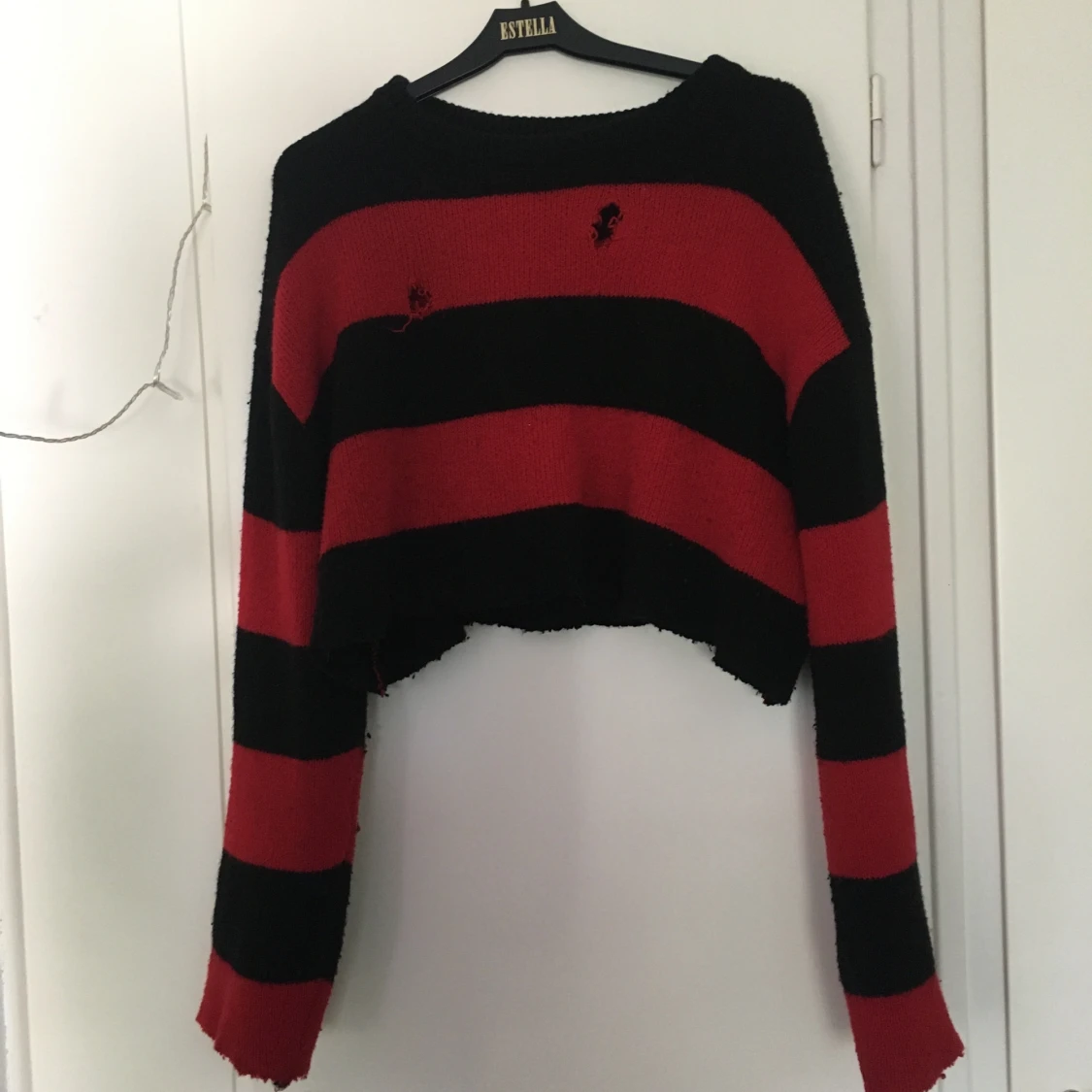 randig stickad tröja