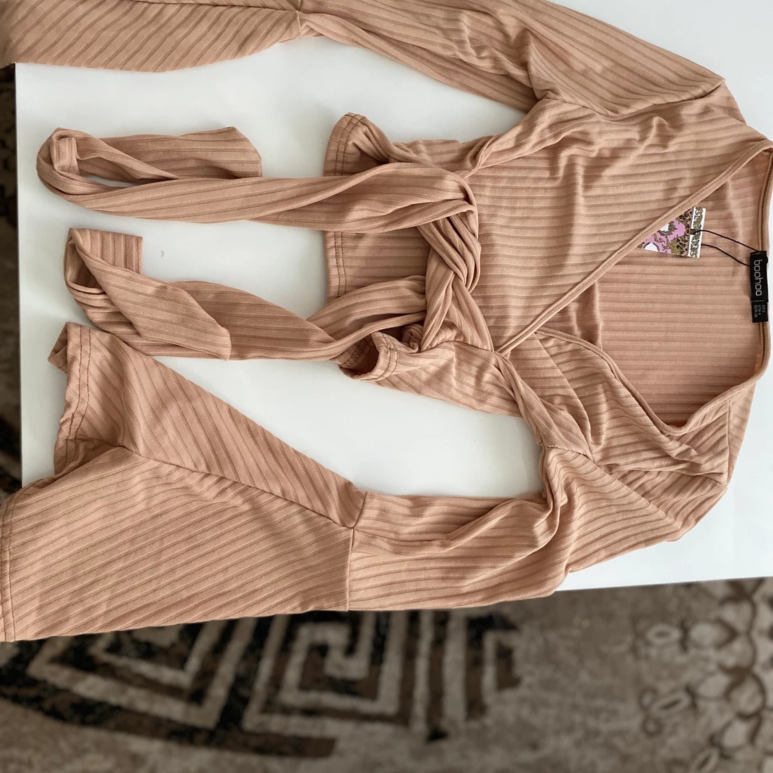 Cropped Rib flare sleeve top - 90