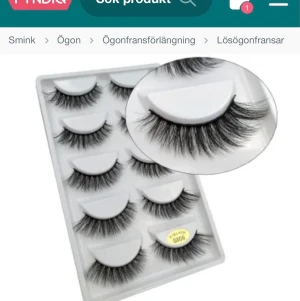 Lösögonfransar  - 5 par jätte fina och fylliga fransar från fyndiq. Väldigt populära och billiga. Jag beställde fel nummer och därav säljer jag de. Priset kan diskuteras men ögonfranslim från fyndiq ingår även i detta paket! 