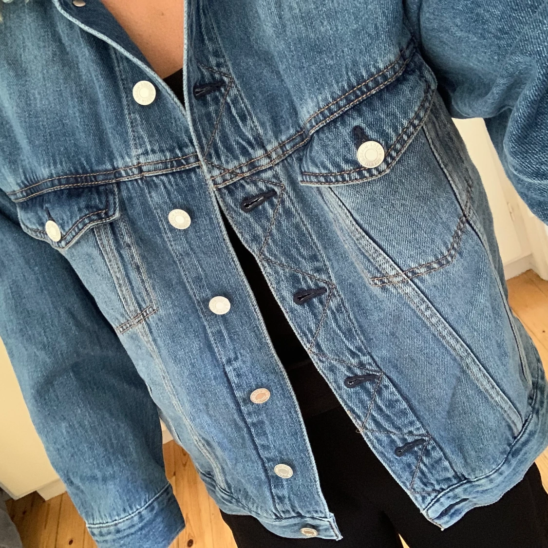 Oversized jeansjacka storlek 34 - 90