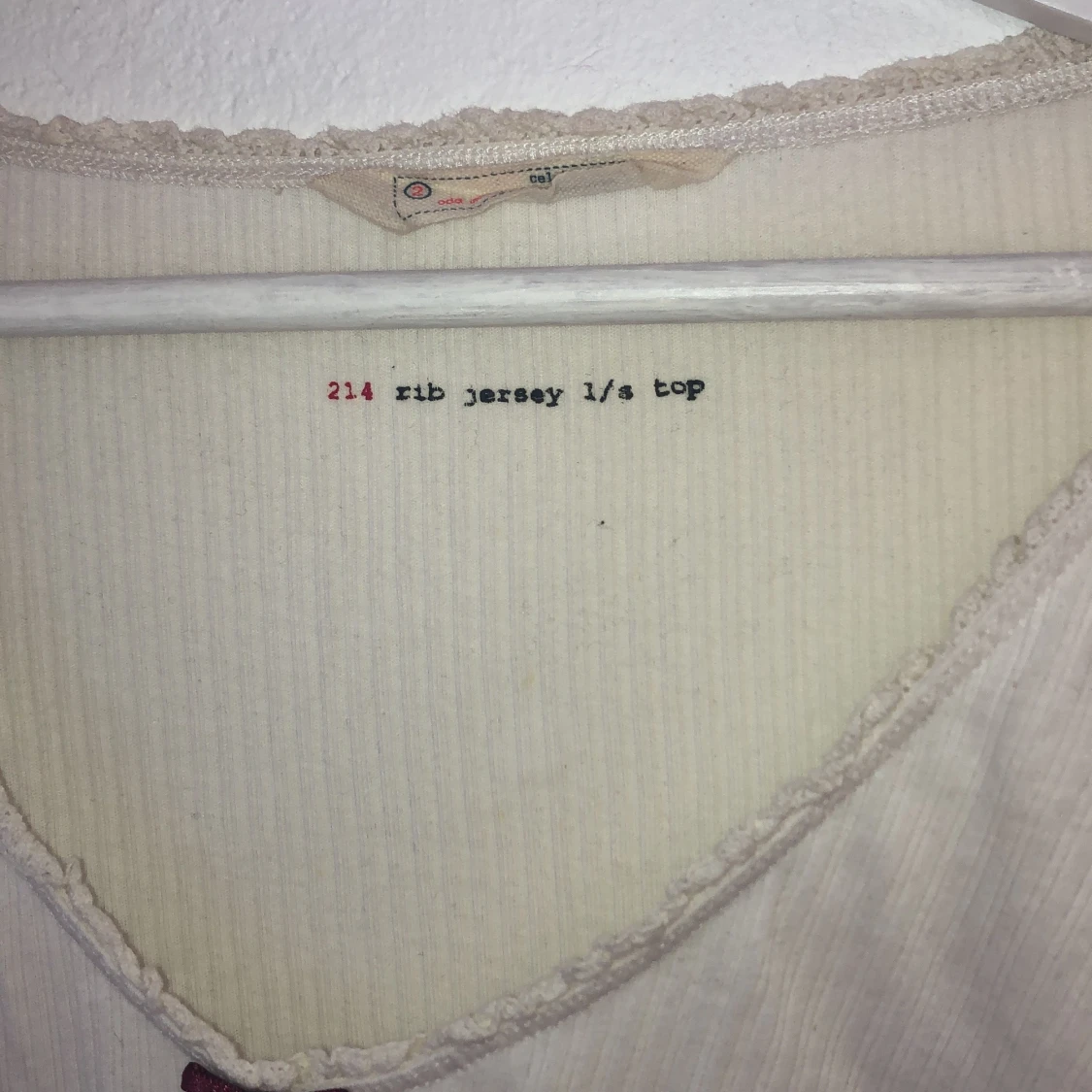 Vit odd Molly långärmad tröja  - 90