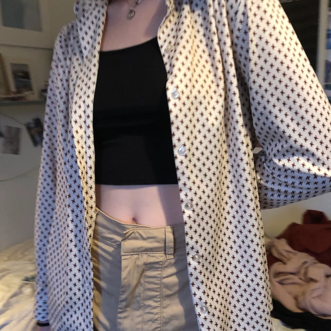 💛 mönstrad skjorta  - 90