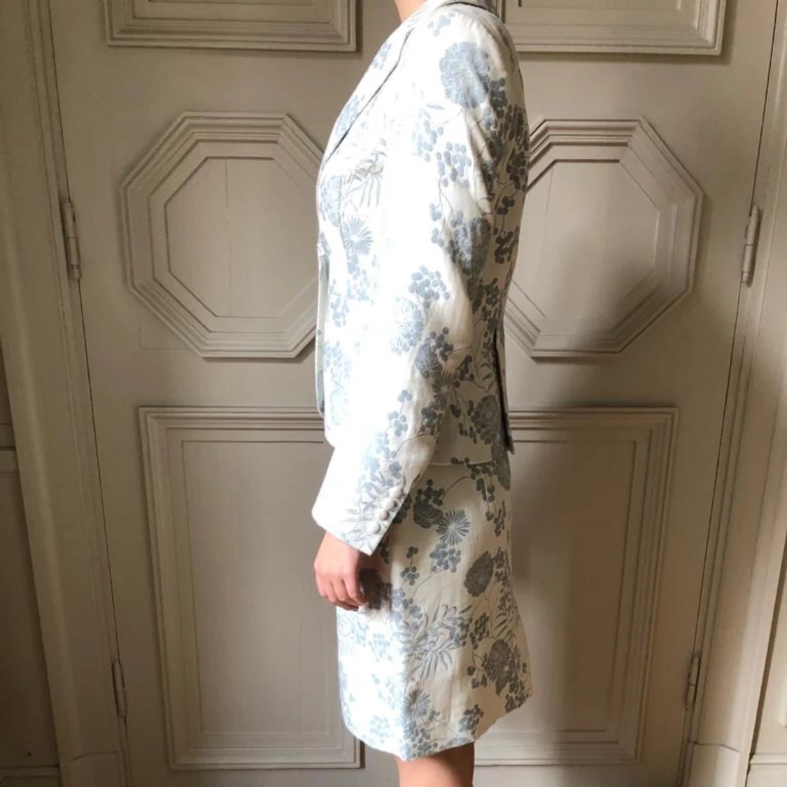 Professional Blazer and Skirt Work Set - 91