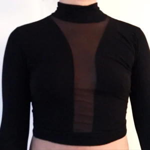  - Cropped polotröja med mesh see through från ASOS petite.  Passar XS-S Säljes för 80kr, frakt tillkommer.