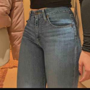 Säljer ett par så snygga Levis jeans i modellen ”high Rise skinny”. De har en superfin lite mörkare blå färg och är väldigt sköna. Har bara använt de 3-5 gånger.  💙