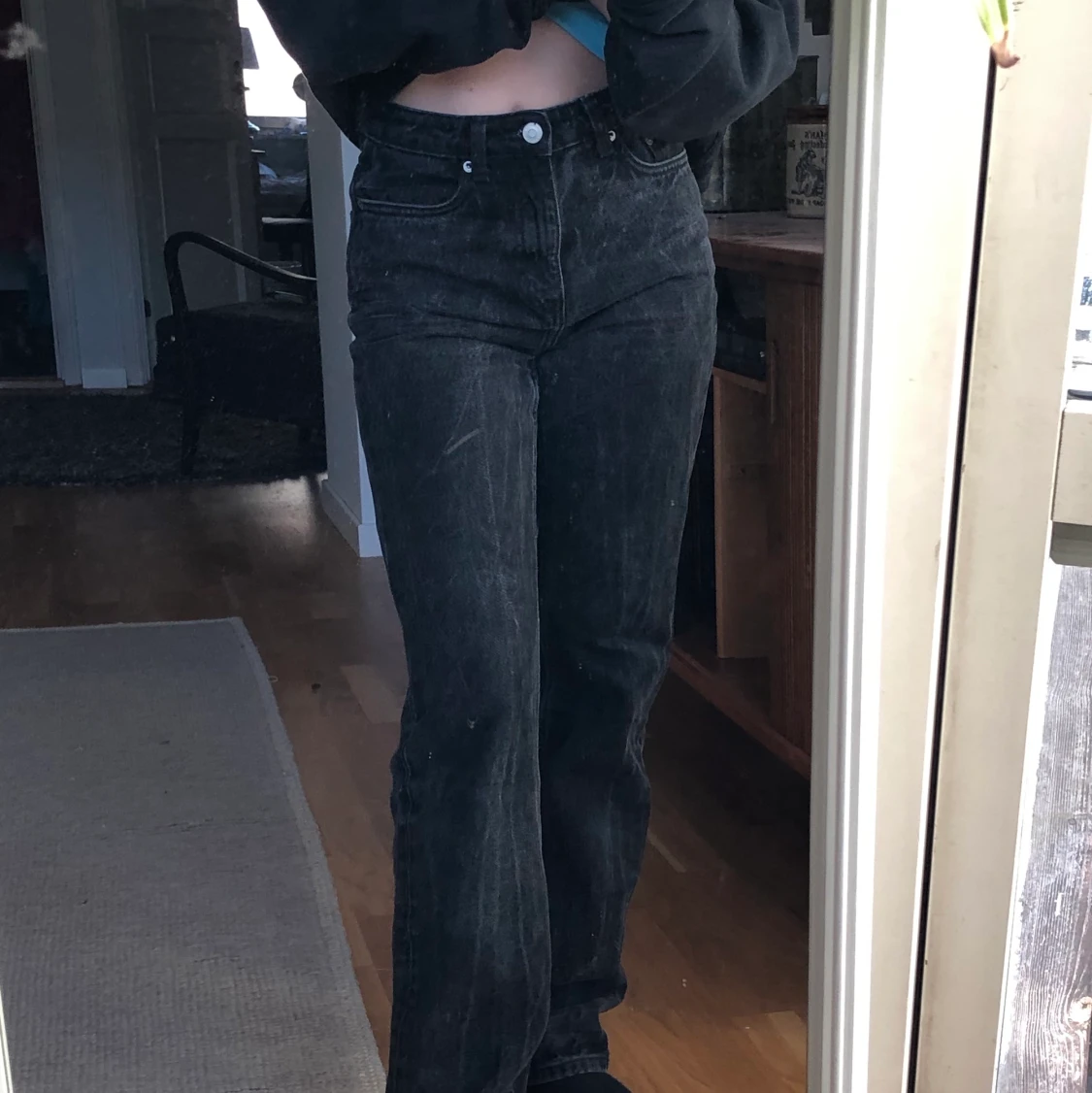 Raka högmidjade jeans 