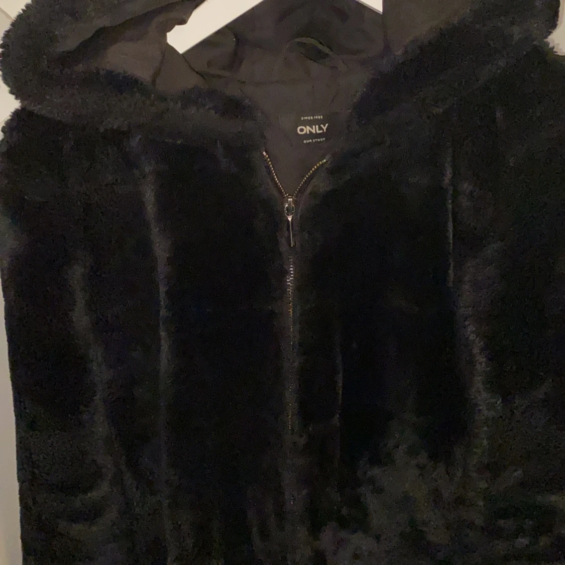Faux fur Jacket with hood  - 90