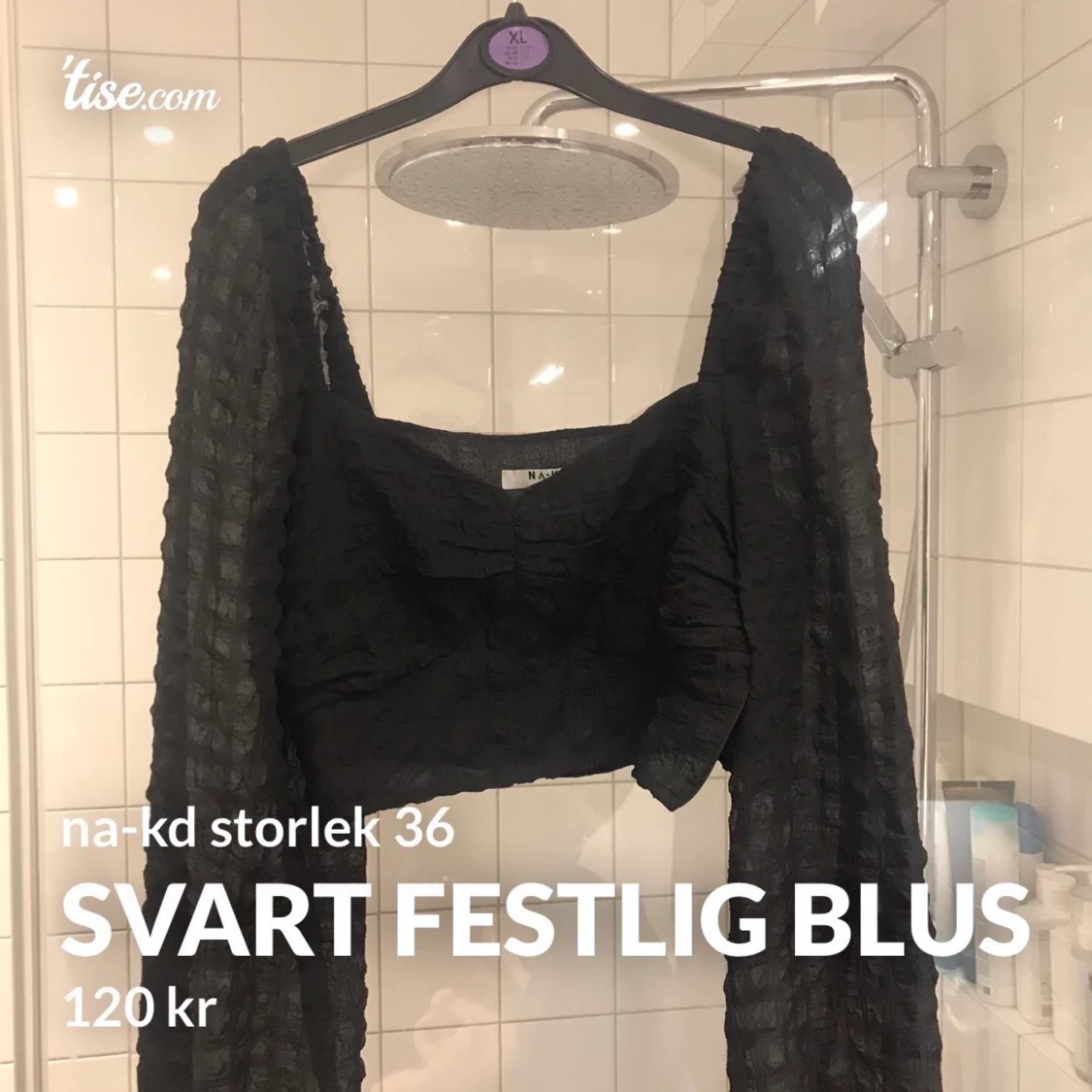 svart festlig topp