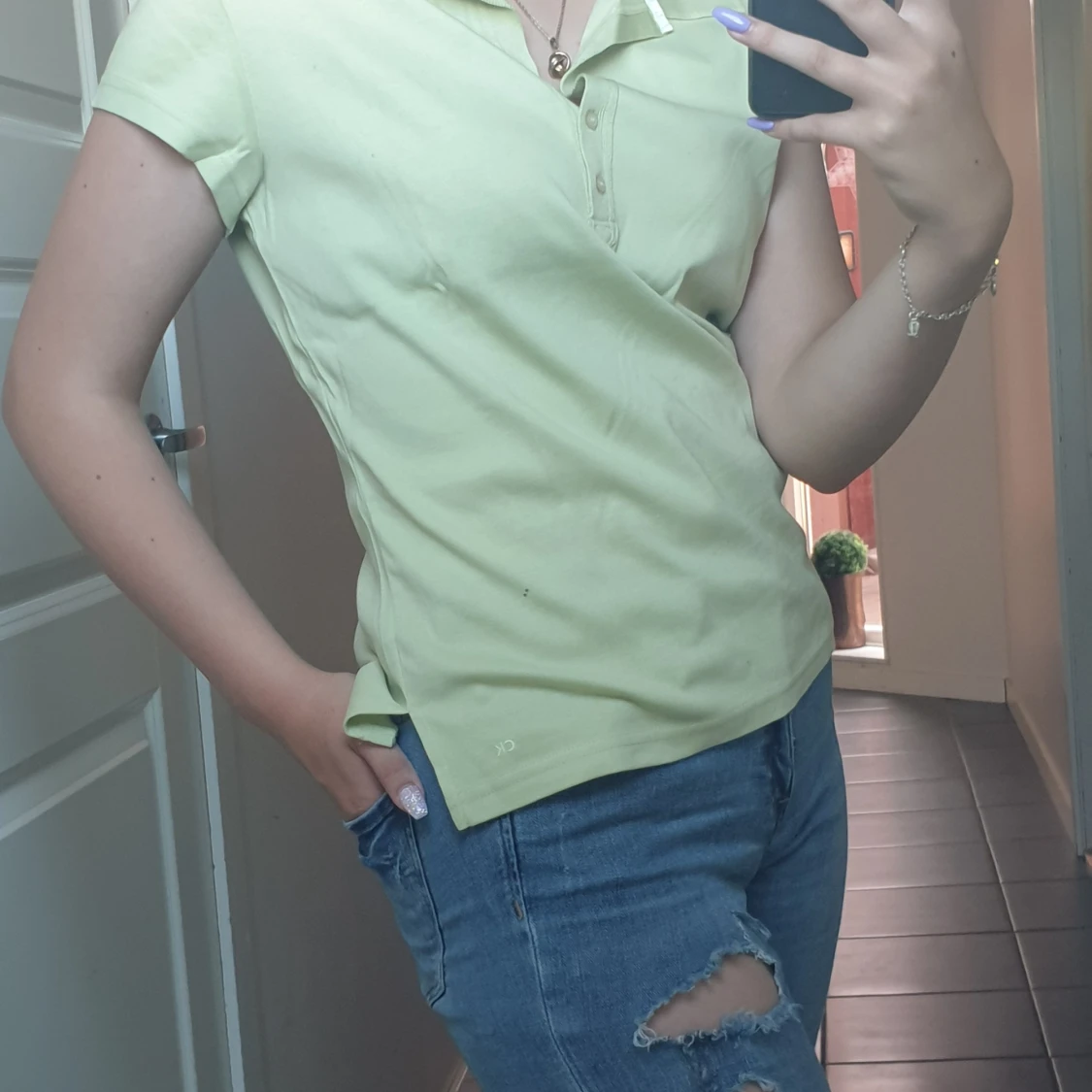 Lime grön Calvin Klein t-shirt - 90