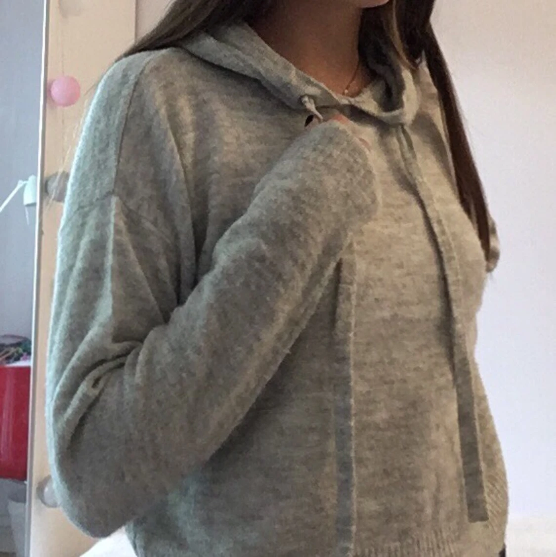 Grå huvtröja strl S - 91