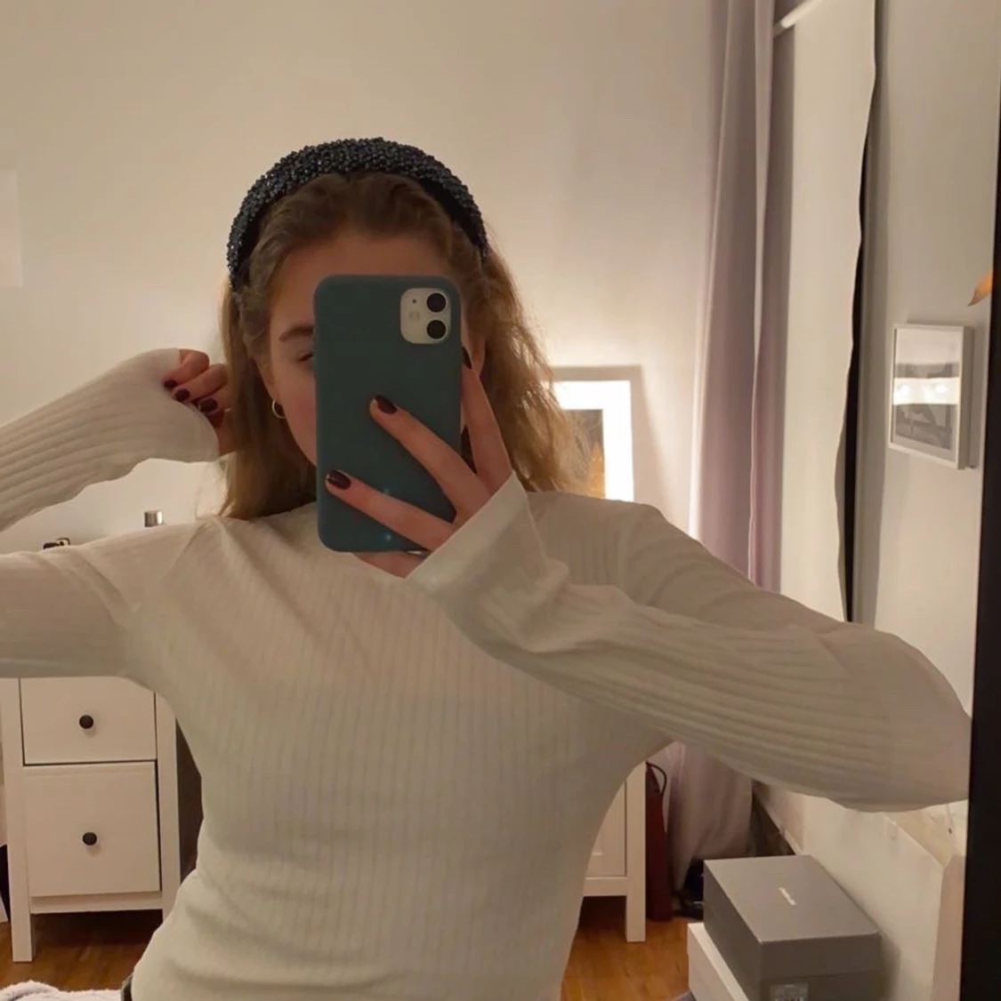 Vit basic tröja - 90