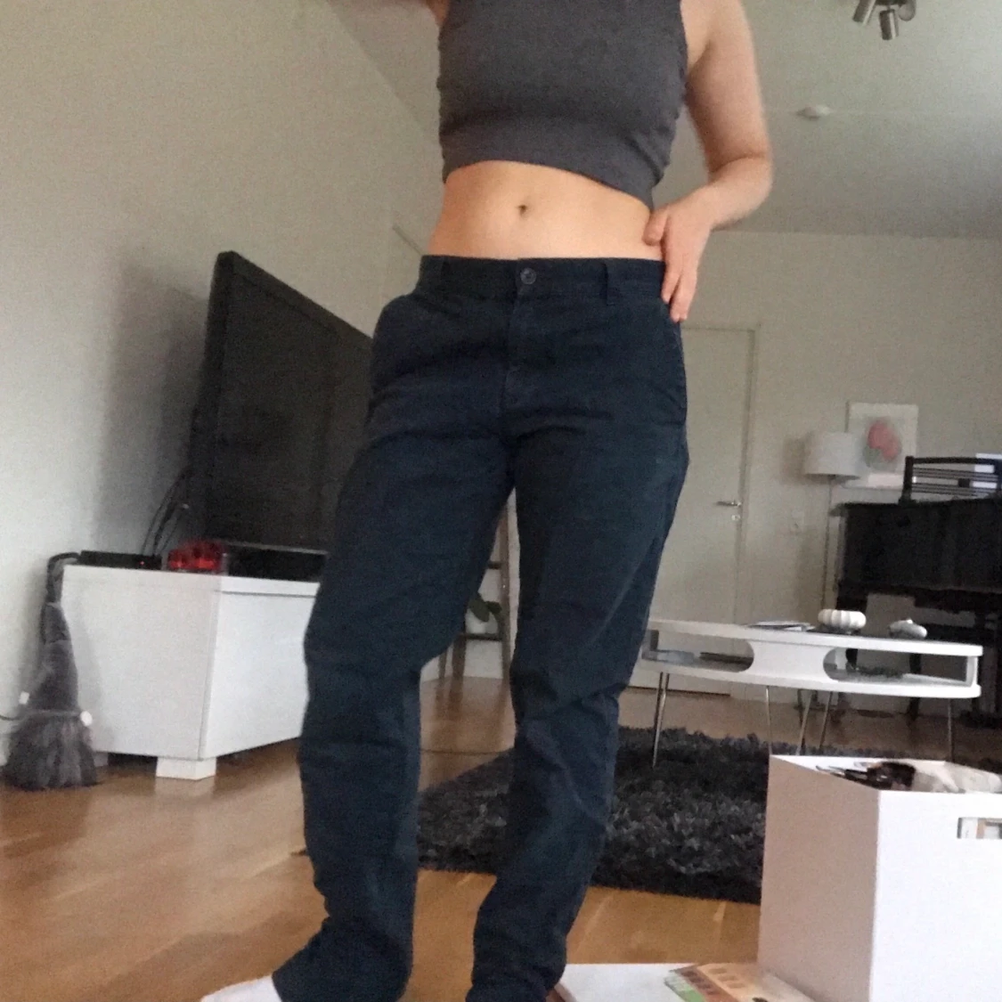 Blå-gröna jeans från Weekday - 90