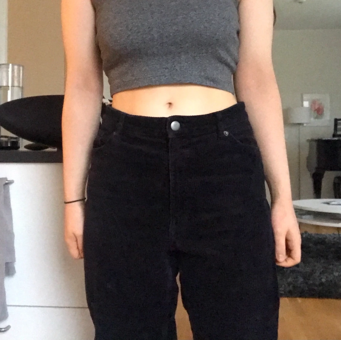 Svarta byxor i Manchester tyg - 91