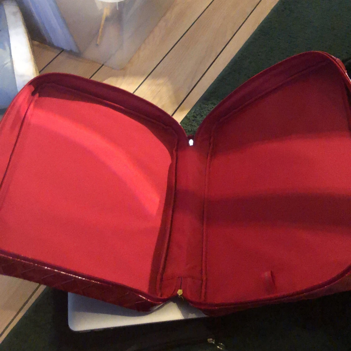 Datorväska i rött läder - 90