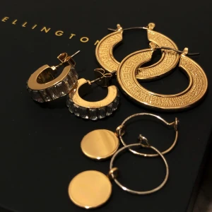 3-pack örhängen  - 3 superfina guldörhängen, frakt på 22kr tillkommer 📦