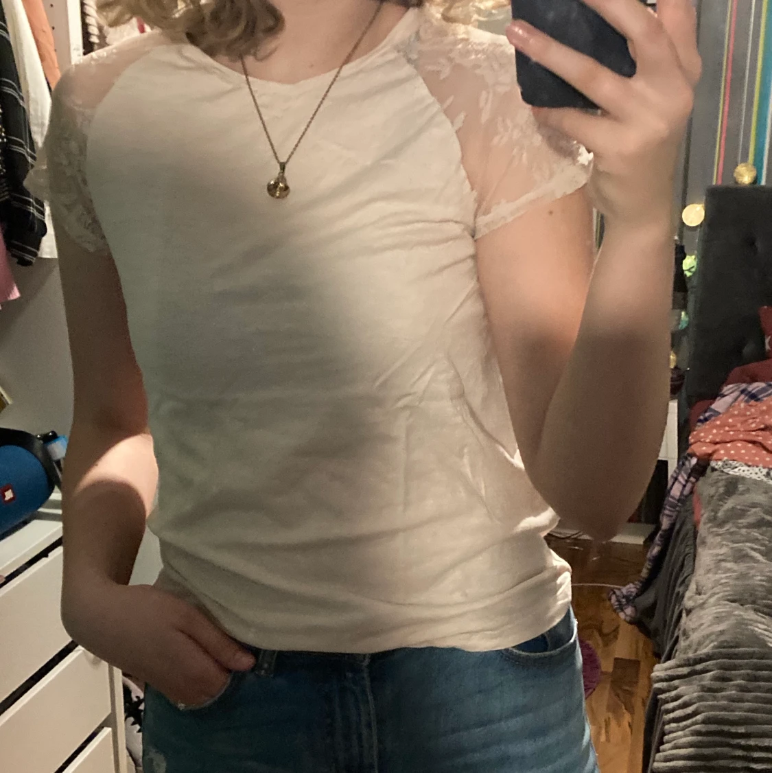 T-shirt med fina gulliga detaljer  - 90