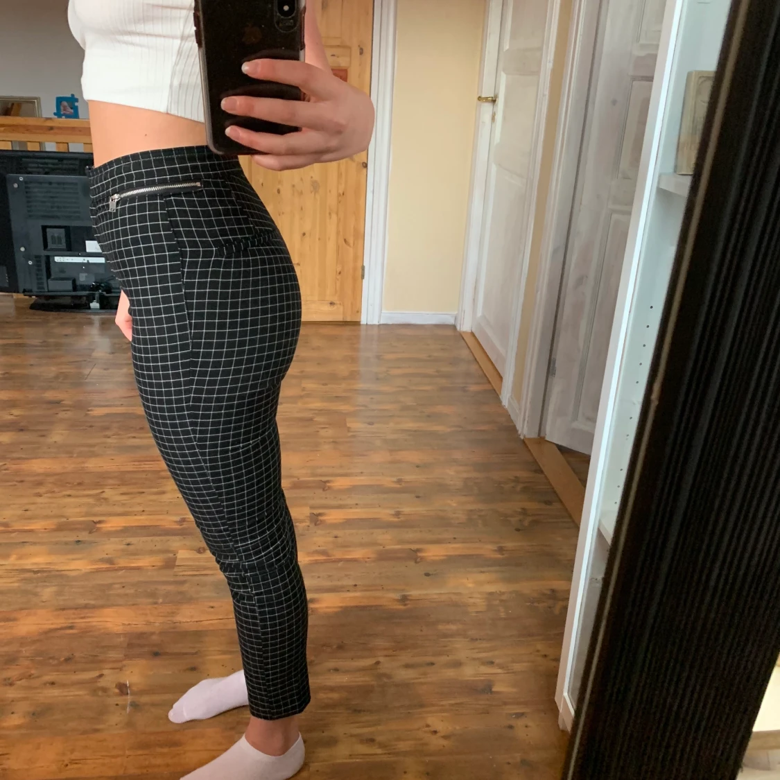 Rutiga byxor - 50kr  - 90