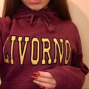  - En röd/lila aktiv hoodie med luva. Vet ej vilket märke elr storlek men den passar på mig som har stl XS/S. Den är medium lång, räcker till höften och jag är 163 cm lång. 