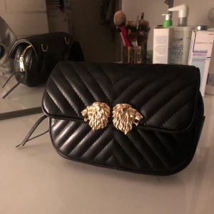 Väska från zara - En jätte snygg väska från zara, som kan användas både som magväska och axelbandsväska. Den har gulddetaljer. Använd endast ett fåtal gånger, och helt felfri. 