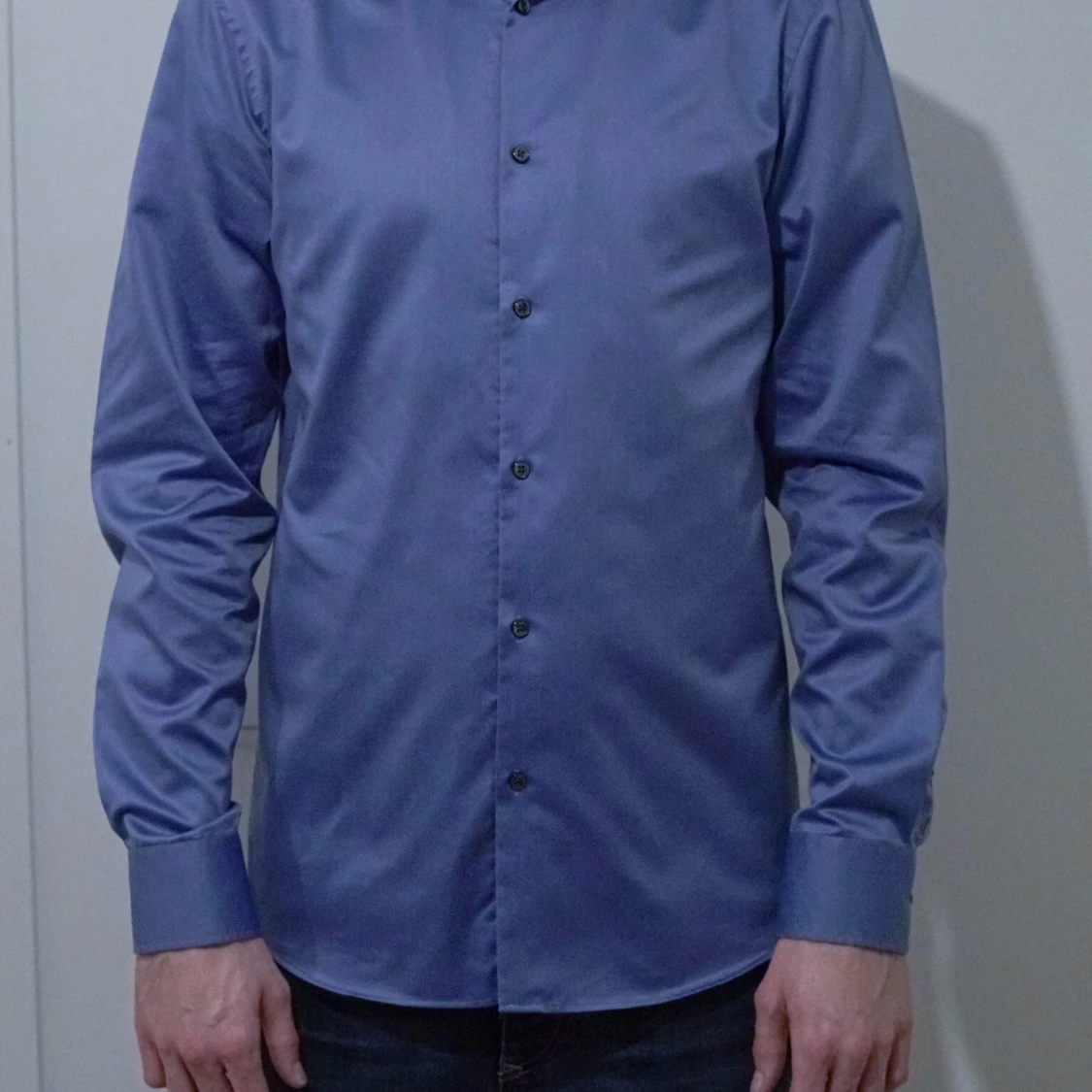 Vintage blå skjorta - bläck - 90