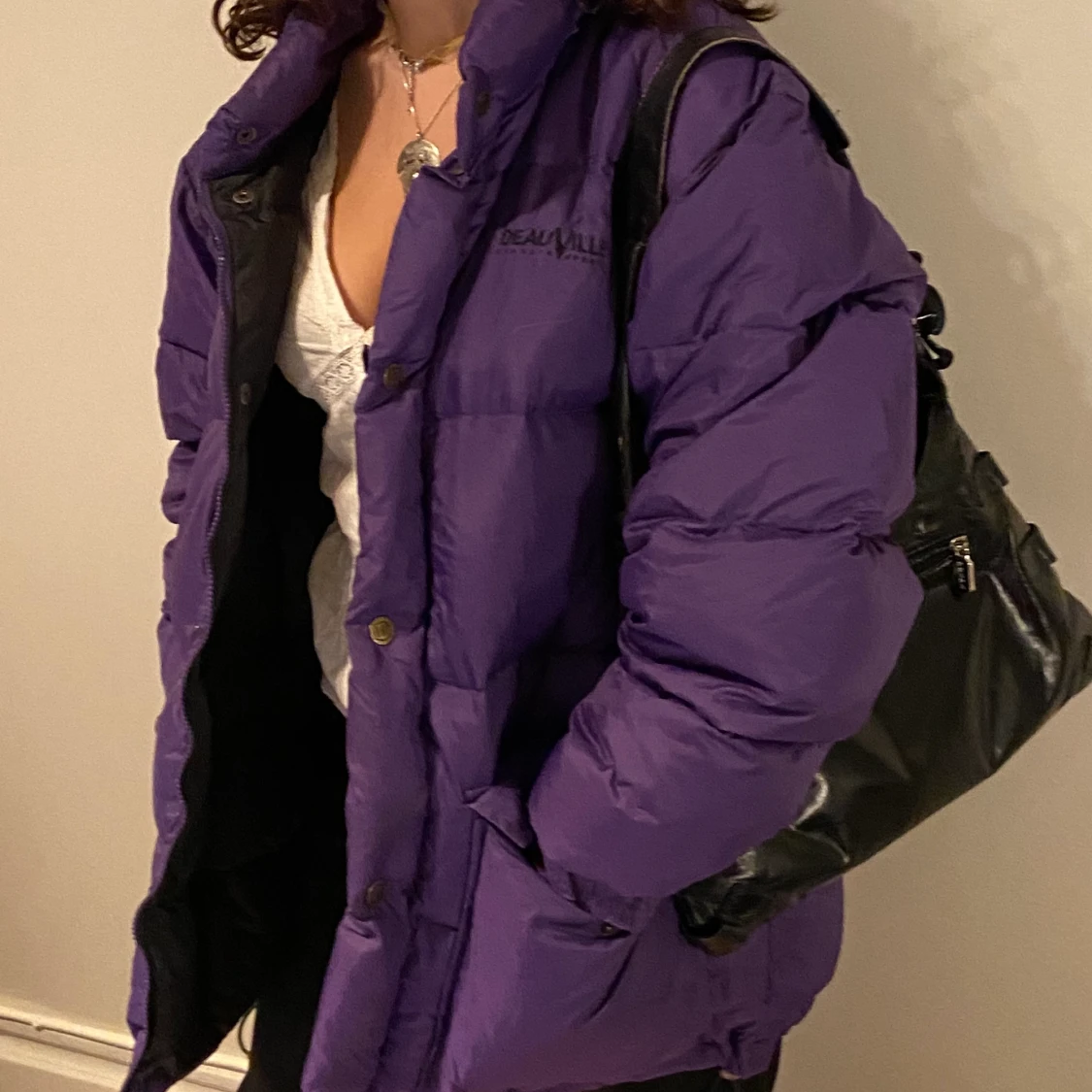Lila pufferjacka!!